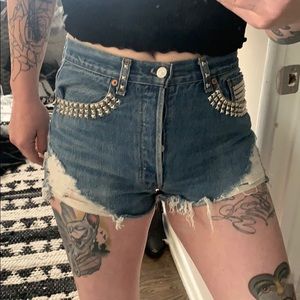 Levi’s studded cut off shorts